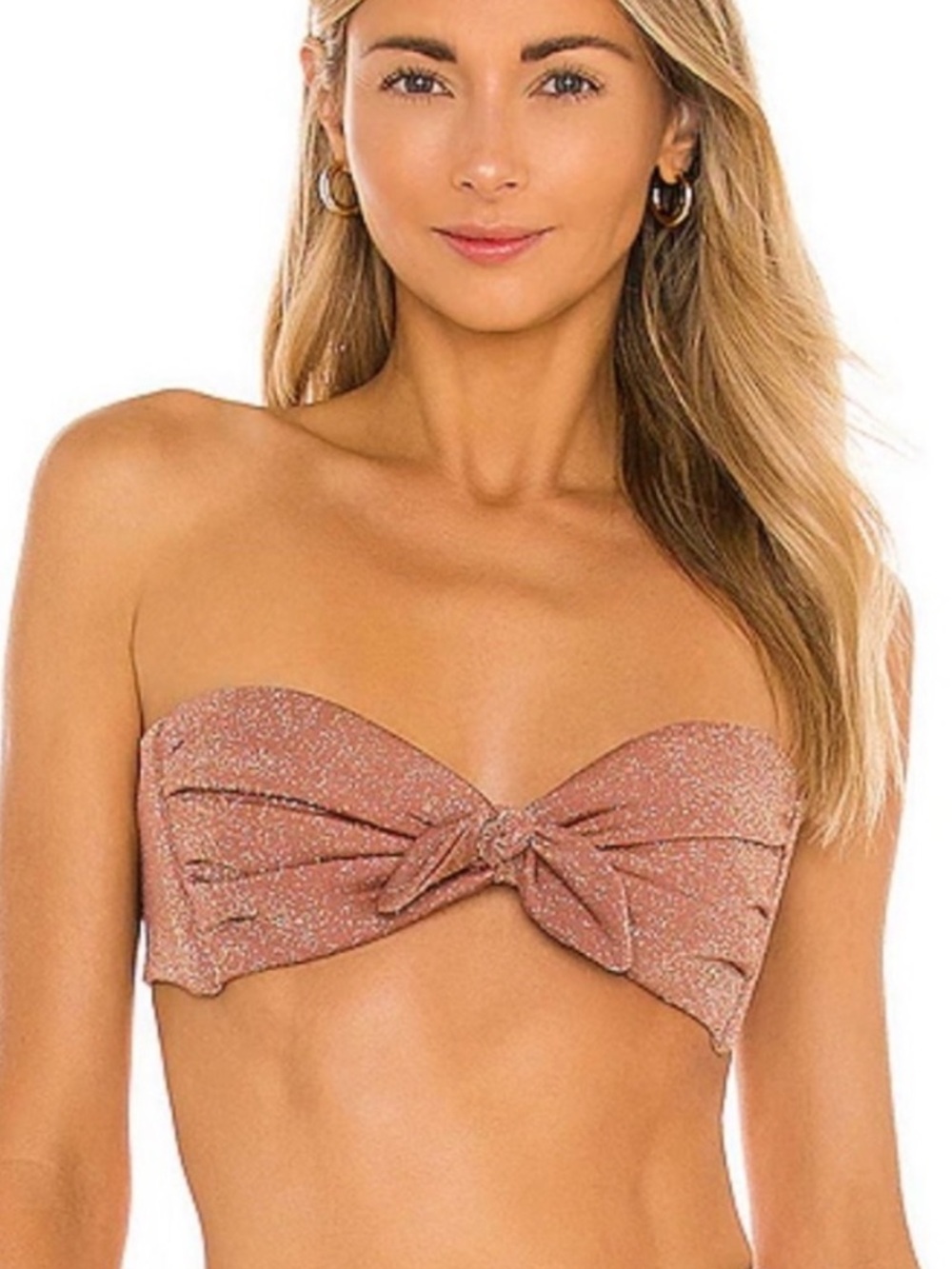 Montce Mauve Sparkle Cabana Bikini Top S